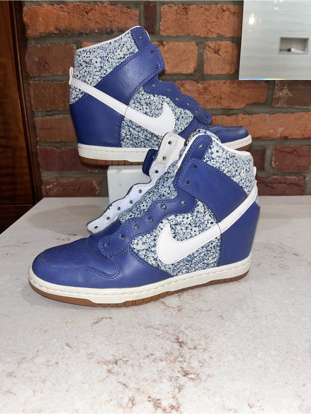 Nike Women's Dunk Sky Hi Liberty of London high-top hidden wedge sneakers Sz 7